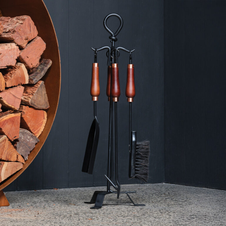 Mahogany Fire Tool Set